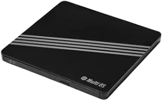 Hitachi LG Multi OS External CD/DVD USB Type C Re-Writer (Fire, Android, Windows, Mac) (Black (True DVD App. Excluded))