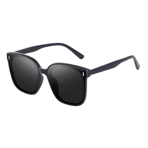 Image of IFLASH Oversized Polarized Square Sunglasses for Women Men Vintage Glasses with Flat Lens Fashion Stylish Shades