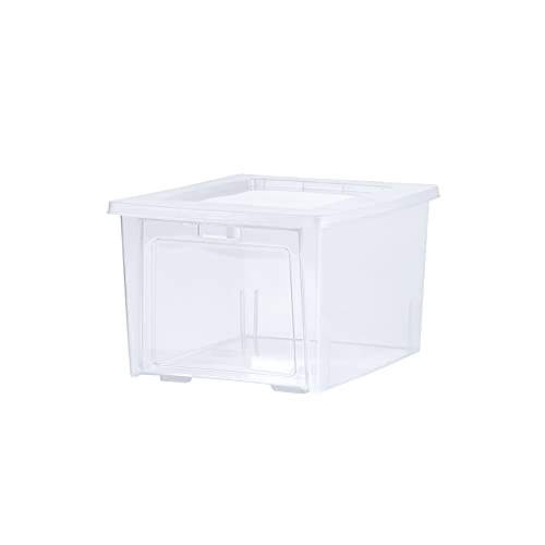 Rubbermaid X-Small All-Access Tote with Lids, Stackable Storage Bins with Clear Drop-Down Door and Carry Handles, Closet Organization Containers, Pack of Two