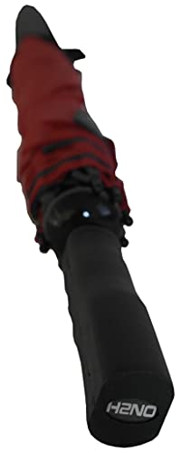 Sun Mountain H2No Dual Canopy Windproof Large Golf Umbrella Auto-Opening, Fibreglass Frame, Uv Protection,Red/Grey,- 68” (172Cm) #TOP6