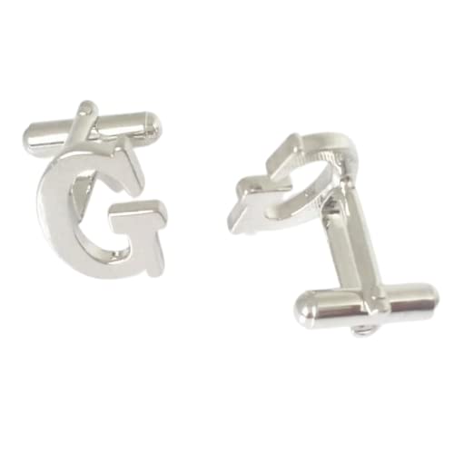 JINNO INCMen's Alloy Cufflink Set for Casual Formal Dress (Silver) - 086