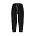 TXGMNA Velvet Capri Pants for Women Casual Elastic Waist Lace-up Comfy Loose Joggers Gym Workout Sweatpants with Pocket Black