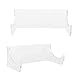 DouWen MO 2Pcs Wall Shelf Skateboard, Skateboard STO Rack, Di and Organize Your Skateboards or Snowboards, Acrylic Glass Wall Mount Holder with Fixed Ss for Home r (2 Pack Clear)