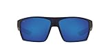 Costa Del Mar Men's Bloke Polarized Rectangular Sunglasses, Bahama Blue Fade/Grey Blue Mirrored...