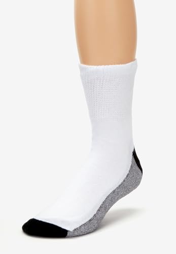 KingSize Men's 1/4" Length Cushioned Crew 6 Pack Socks2