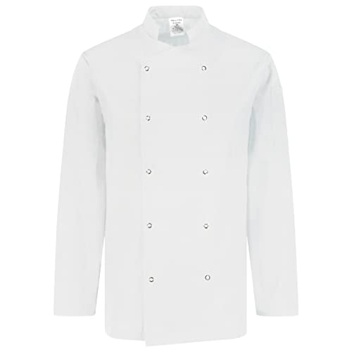 PALLTEX Nozomi LS Veste De Cuisine Unisexe pour Homme et Femme | Vêtement De Chef Professionnel | Uniforme À Manches Longues, Blanc, XL