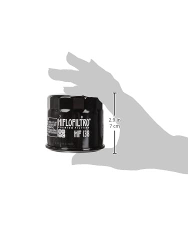 Hiflofiltro Hf138 Black Premium Oil Filter, Single #TOP4