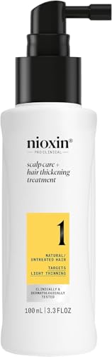 Nioxin System 1 Scalp Plus Hair Thickening Treatment Serum for Natural Hair with Light Thinning, 100 ml