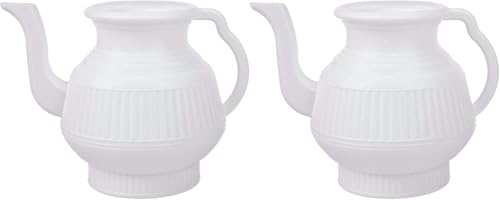 Lota Bodna Toilet Wash Jug 2.25L Plastic White Pack of 2