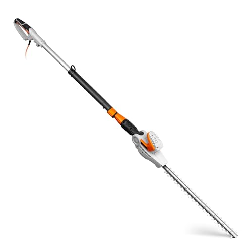 VonHaus Pole Hedge Trimmer Corded Long Reach Telescopic Extendable Cutter for Hedges Bushes Branches Shrubs 500W 10m Cable Shoulder Strap 75 to -60 Adjustable Head Blade Cover