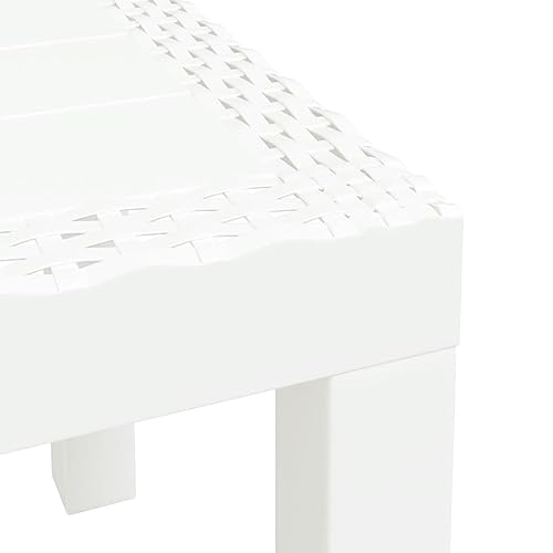 Table de jardin blanche basse en plastique résistant aux chocs - 8