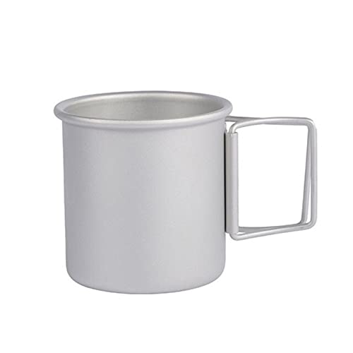 Copa de camping, 8x7.3cm Taza de agua con manijas plegables Aleación de aluminio Durable Taza al aire libre Camping al aire libre Accesorios de cocina (Color : A) Cover
