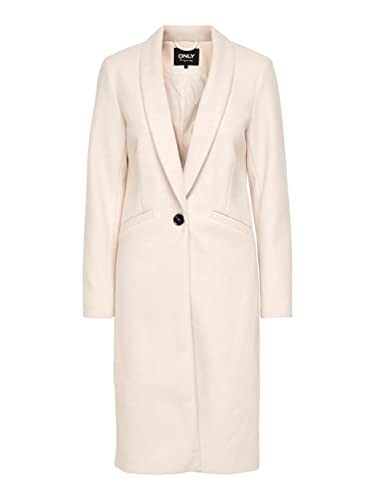 ONLY Women's ONLEMMA Fitted OTW Coat, Pumice Stone/Detail:Melange, L (3er...