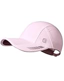 GADIEMKENSD Gorro Deportivo Plegable UPF 50+ con Acento Reflectante, Gorra de Running de Alto Rendimiento de Malla Transpirable Dri Fit para Golf, Tenis, Entrenamiento, Rosa M