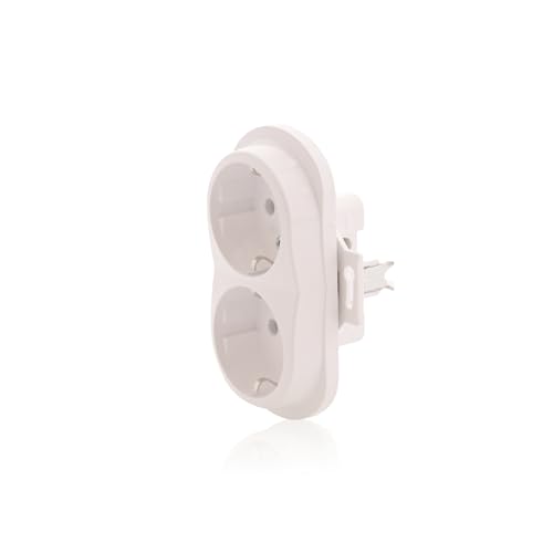 Nobilis - Enchufe de Pared Base Enchufe Doble Empotrado, 2 Enchufes, 60 mm de Diámetro, 16 A/230 V, Tipo F