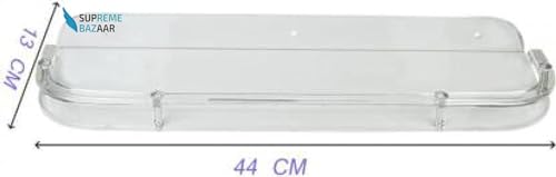 Image of 18inch Square Transparent ABS Plastic Unbreakable Bathroom Shelf | Wall Mount Rack & Organizer for Kitchen & Bathroom | Durable, Rust-Free, Space-Saving Storage Shelf (Pack of 1)