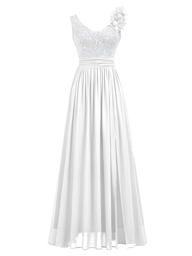 Image of Miusol Women's Vintage V-Neck Sequined Split Formal Evening Maxi Dress