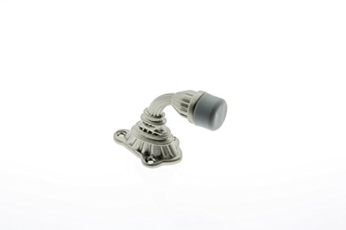 Solid Brass Ribbon & Reed Crane Door Stop In Bright Nickel #TOP30