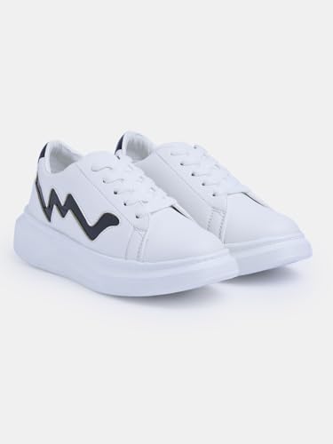 Image of Longwalk White Sneakers for Women & Girls | Trendy & Lightweight Casual Shoes