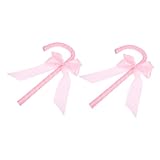 Holibanna 2 Pezzi Bastoni da Passeggio Fiocco Rosa per Accessori Cosplay e Costumi da Principessa per Feste e Spettacoli di Danza Jazz