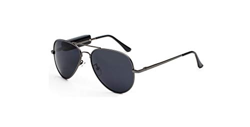 Lunettes de soleil bluetooth homme pour conduire sans reflets monture métal anti UV noire