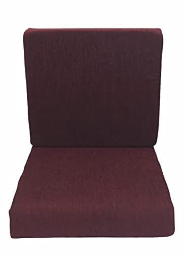 FEBERICA High Density Premium Sofa Seat & Handmade Back Foam Cushions with Washable Zip Cover Non-Wrinkles Cushion Sofa Gaddi for Multipurpose Uses – 22x21x5 Inches, 40 Foam Density