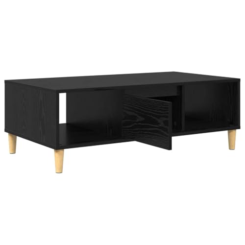 Mokuyary Couchtisch Schwarz Eichen-Optik 102 x 55 x 35 cm Holzwerkstoff, Wohnzimmertisch Couch Tisch für Wohnzimmer, Büro, Kleine Räume Sofatisch – Bild 6