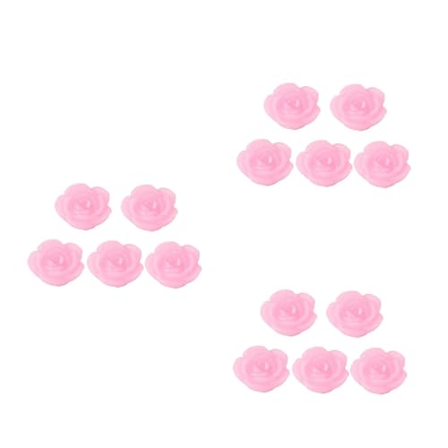 Bougies flottantes rose x15 pour décoration de table et piscine
