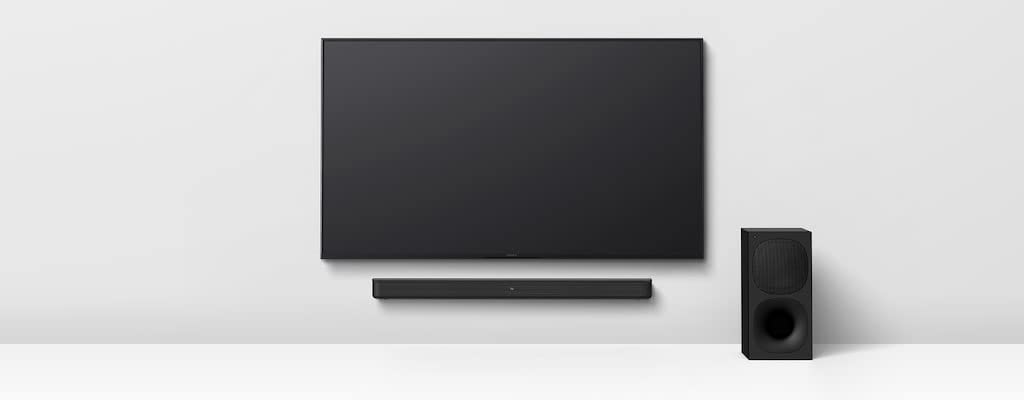 Sony HTS400.CEL - Barre de Son TV 330W, 2.1 de canaux avec Caisson de Basse, Bluetooth, Son Surround Avant, S-Force Pro, Dolby Digital (Noire)