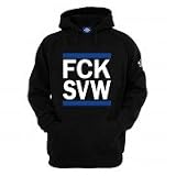 Volkspark Hamburg Streetwear Hoodie FCK SVW Schwarz Größen Größe 4XL