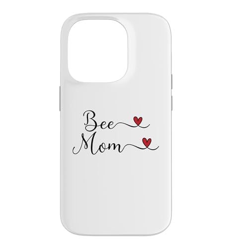 Bee Mom Heart �菑���^�C�|�O���t�B �X�}�z�P�[�X iPhone 14 Pro �p