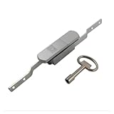 XJJ-MS820 Connecting Rod Cabinet Lock with Sliding Cover Cross Cylinder Industrial Cabinet Lock 1Pcs(with Key)