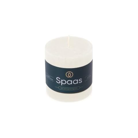 Spaas White Rustic Pillar Candle 70/70 mm Cover