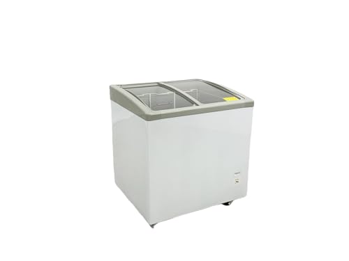 Commercial Display Freezer, ETL Gelato Ice Cream Dipping Cabinet Glass Showcase, 31" W 6.96 cu. ft. 4 tub 115V