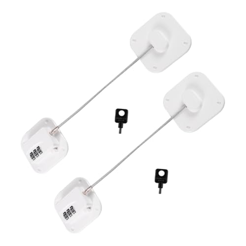 ANDRESLAD 2個冷蔵庫ドア 引き出し キャビネット用 ロック パスワード式 鍵付き 保護 ロック ワンタッチ操作 耐久設計 家 オフィス寮などに適用