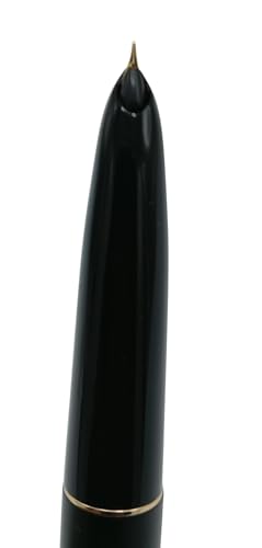 Image of GOLD LEAF Jinhao 911 Matte Black Fountain Pen - Extra Fine Nib, Classic Metal Body, Smooth Writing with Ink Converter. (Matt Black With Gold Clip)