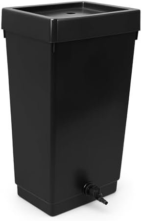 Weedness Pot de Fleurs Rond 19 litres 32 x 30 cm Noir pour l'intérieur
