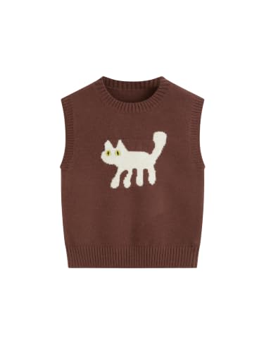 Image of CIDER Women's Sweater Vest Knit Sleeveless Pear Cute Graphic Tank Top | Fun Tops, Fall, Trendy Outfits