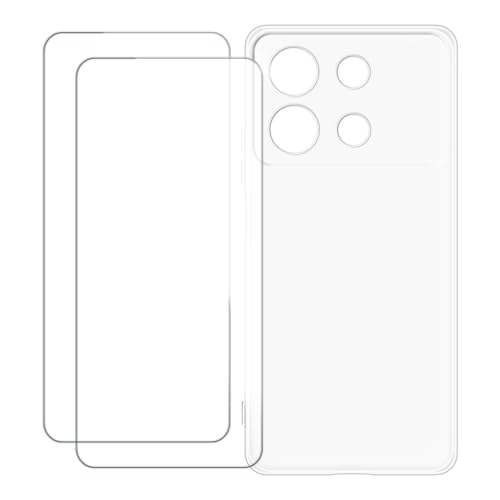 UOGNADGD Xiaomi Redmi Note 13R Pro 5G �Ƃ̌݊������� �J�X�^���J���t���P�[�X�{�����K���X�ی�t�B����2���t�� ? �Ռ��z�������h�~ (�N���A)