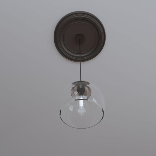 Ekena Millwork 19"OD x 3 1/2"ID x 1 1/2"P Traditional Thermoformed PVC Ceiling Medallion (Fits Canopies up to 11 1/2"), Metallic Black Night by Ekena Millwork - Image 7