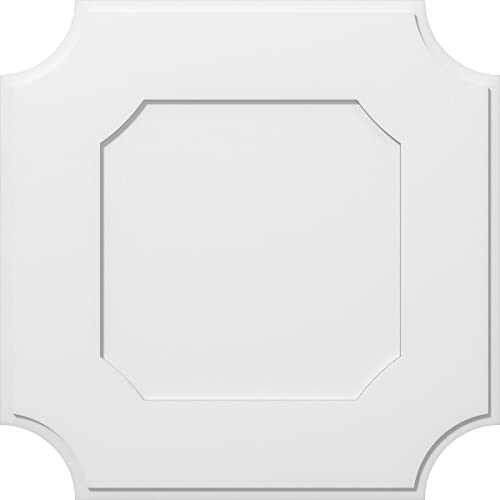 Image of Ekena Millwork CMP38LE Locke Architectural Grade PVC Contemporary Urethane Ceiling Medallions 38 inchOD x 22 3 /4 inchC x 1 inchP