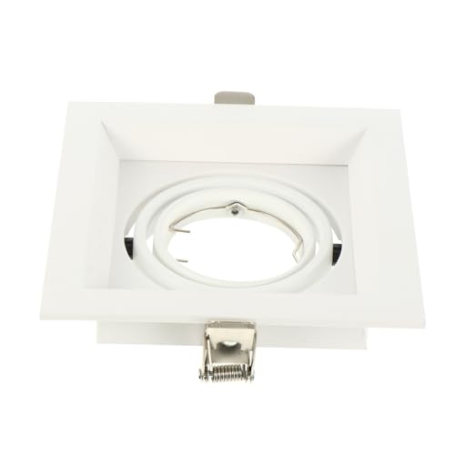 EXHUMKY Carcasa para Foco LED Empotrable Anillo de Montaje Ajustable Acabado Blanco Compatible con Lámparas de Techo