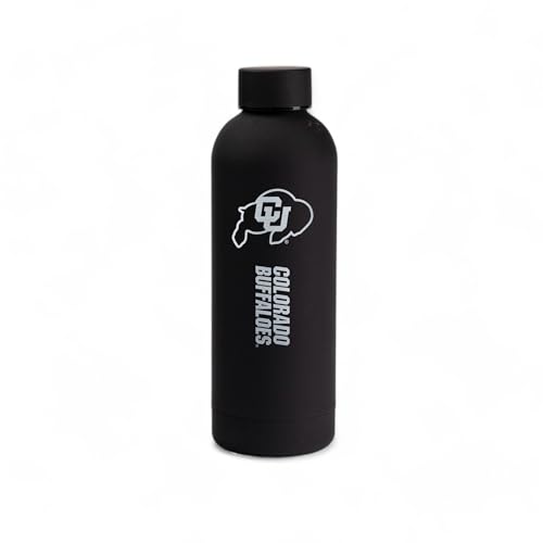 The Memory Company Officially Licensed 17oz Rubberized Water Bottle (Engraved), University of Colorado, Boulder
