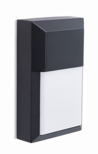 Coramdeo W021-850LED-BK SINGLE Commercial Residential Outdoor Sconce Wall Pack Light, Wet Location, Built In Led Color Select Switch cover