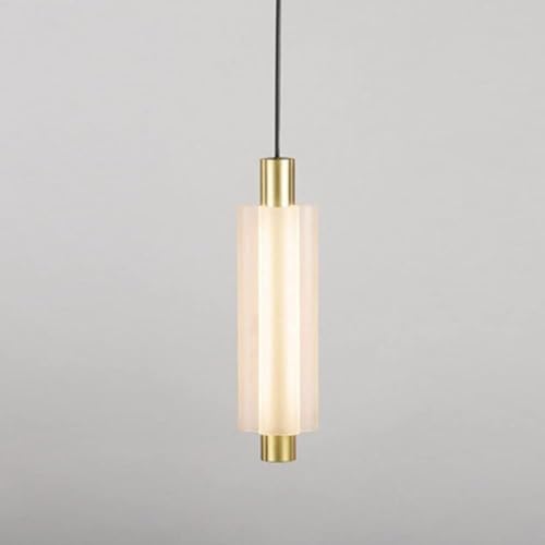 Pendentif léger Nordique tube long en verre pour plafond de cuisine