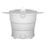 Elektrischer Kochtopf - Kompakter Elektrischopf 220V - Faltbarer Herd | Verschleißfester 1,2 Liter Reise-Kochtopf mit zwei Griffen, Lebensmittelqualität Kochtopf ohne Durcheinander für n