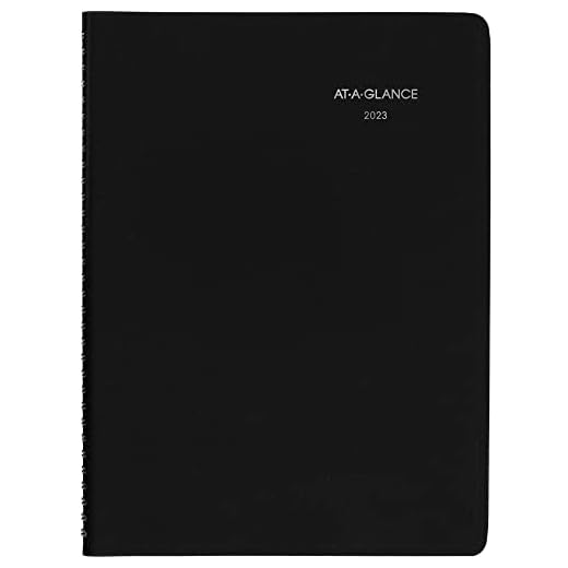 AT-A-GLANCE 2023 Weekly Planner, DayMinder, Quarter-Hourly Appointment Book, 8" x 11", Large, Black (G52000)