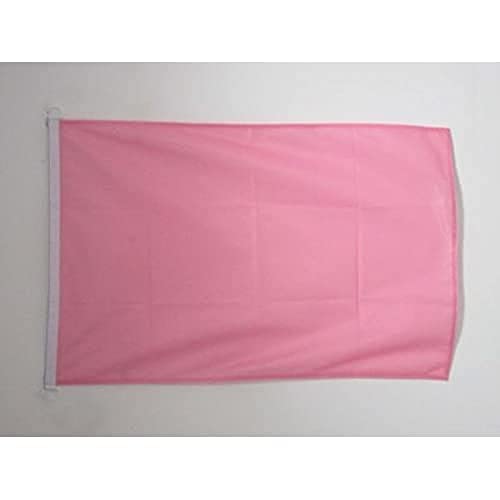 AZ FLAG - Drapeau Unicolore Rose Spécial Extérieur - 90x60 cm - Pavillon Nautique De Couleur Rose En Maille Bloquée Avec Anneaux Plastiques Intégrés - 80g