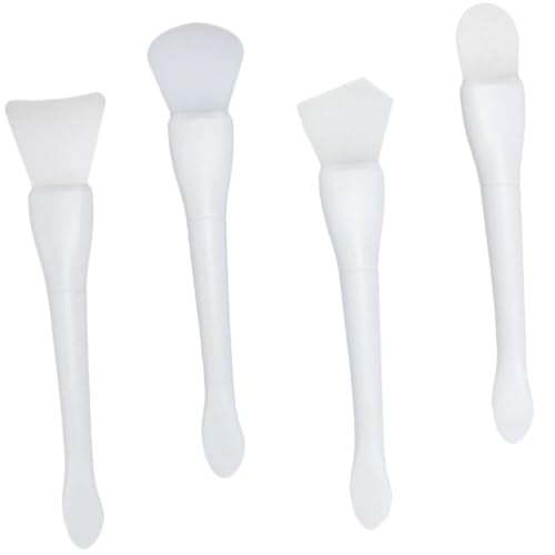 VINTORKY 4 piezas Aplicadores Faciales de Silicona Suave para Mascarillas de Barro Pinceles Duales Ergonómicos para Mujeres Herramienta y Flexible para Cuidado Facial
