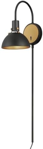 Maxim Lighting 12041ABBK Dawn - 1 Light Up Wall Sconce-12.5 Inches Tall and 7 Inches Wide, Finish Color: Antique Brass/Black